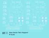 New York, New Haven, and Hartford Ribbed Twin Hopper White HM HM1 HM2 Classes