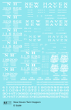 New York, New Haven, and Hartford Ribbed Twin Hopper White HM HM1 HM2 Classes - Decal Sheet