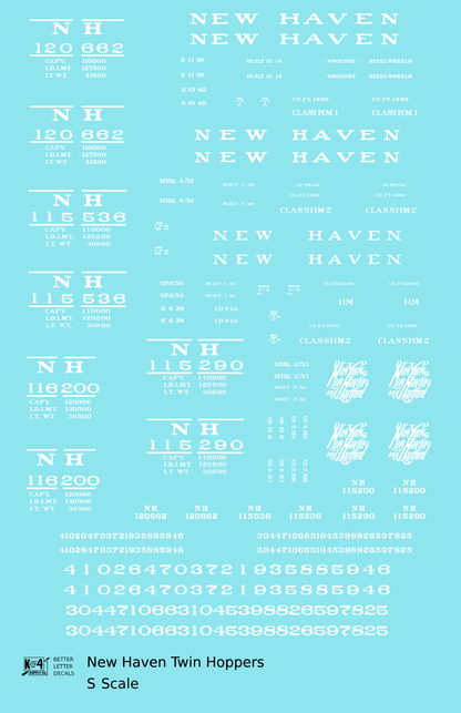 New York, New Haven, and Hartford Ribbed Twin Hopper White HM HM1 HM2 Classes