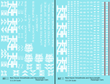 New York, New Haven, and Hartford Heavyweight/Smoothside Passenger Cars White  - Decal - Choose Scale