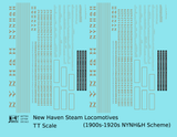New York, New Haven, and Hartford Steam Locomotive Bronze Gold NYNH&H Letter - Decal - Choose Scale