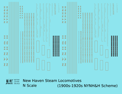 New York, New Haven, and Hartford Steam Locomotive Bronze Gold NYNH&H Letter