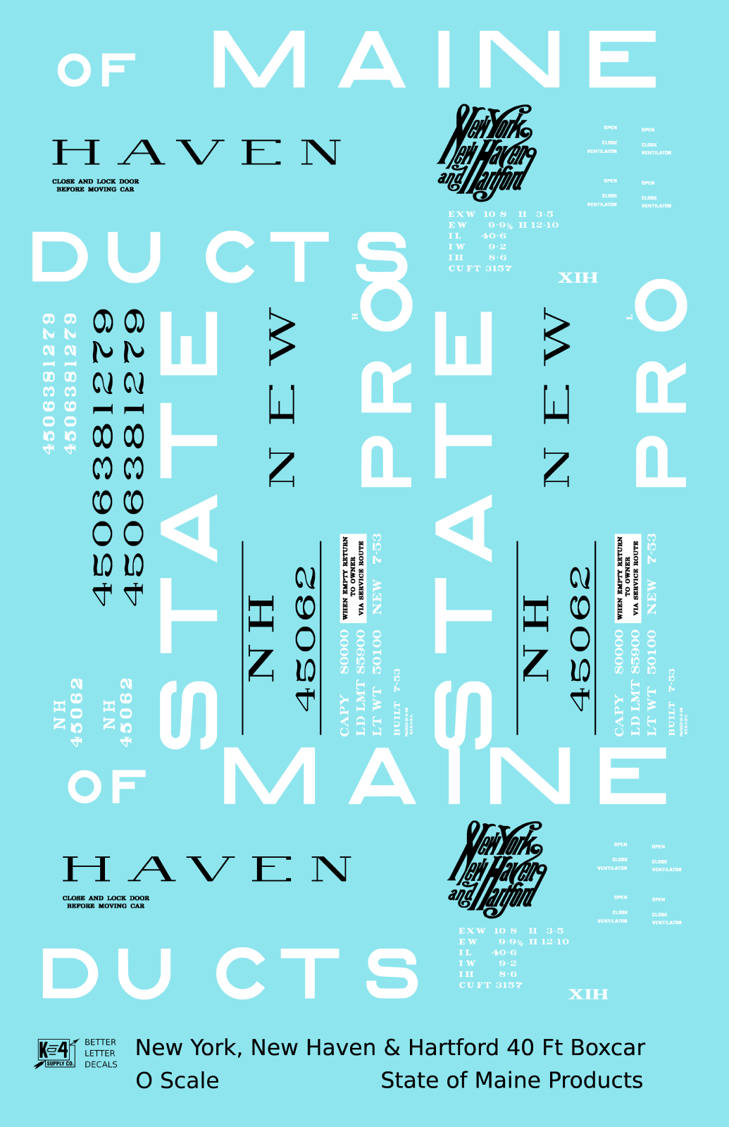 New Haven 40 Ft Insulated Boxcar State Of Maine Products