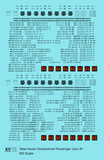 New York, New Haven, and Hartford Streamlined Passenger Cars Black and Orange #1 - Decal Sheet