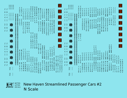 New York, New Haven, and Hartford Streamlined Passenger Cars Black and Orange #2