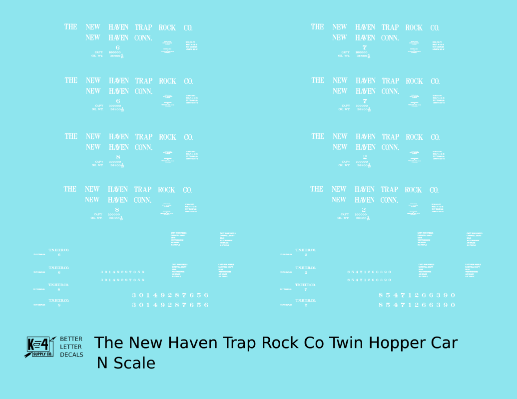 New Haven Trap Rock Co. Ribbed Twin Hopper White