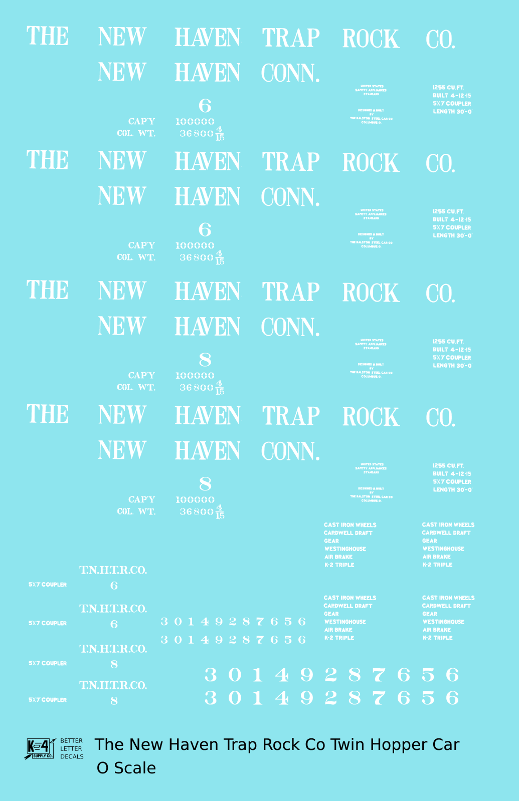 New Haven Trap Rock Co. Ribbed Twin Hopper White