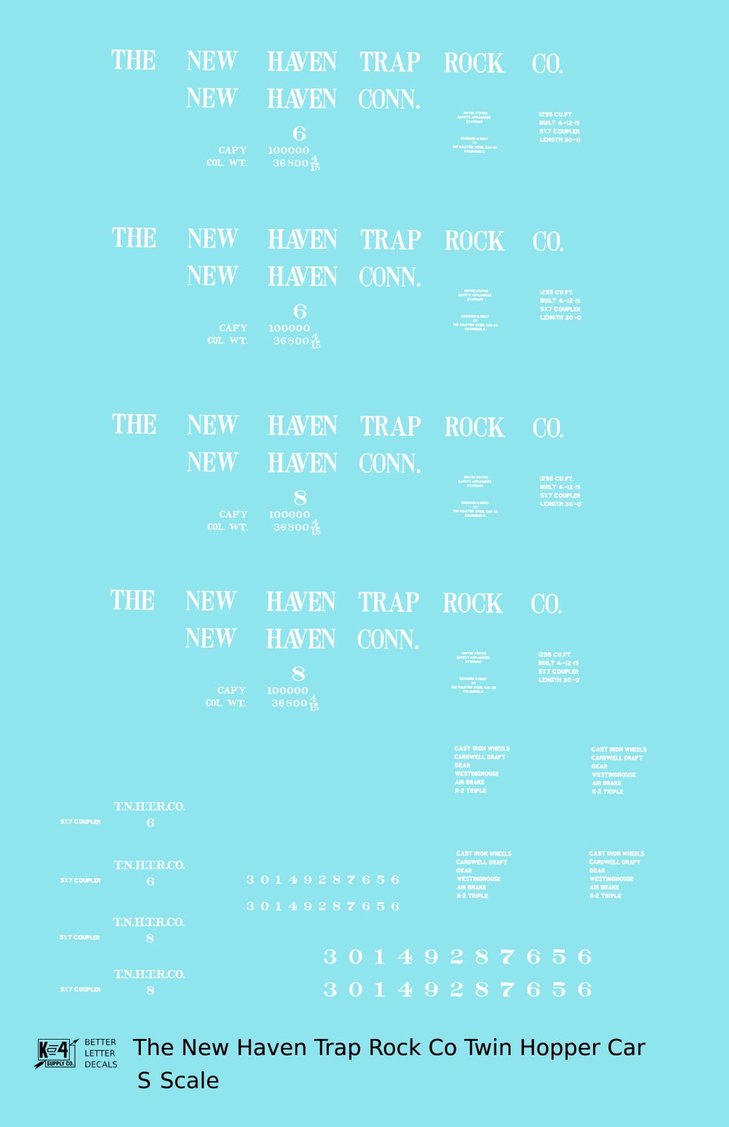 New Haven Trap Rock Co. Ribbed Twin Hopper White