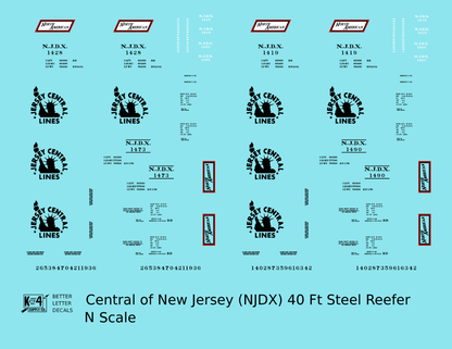 Central Of New Jersey 40 Ft Steel Ice Reefer Black NJDX