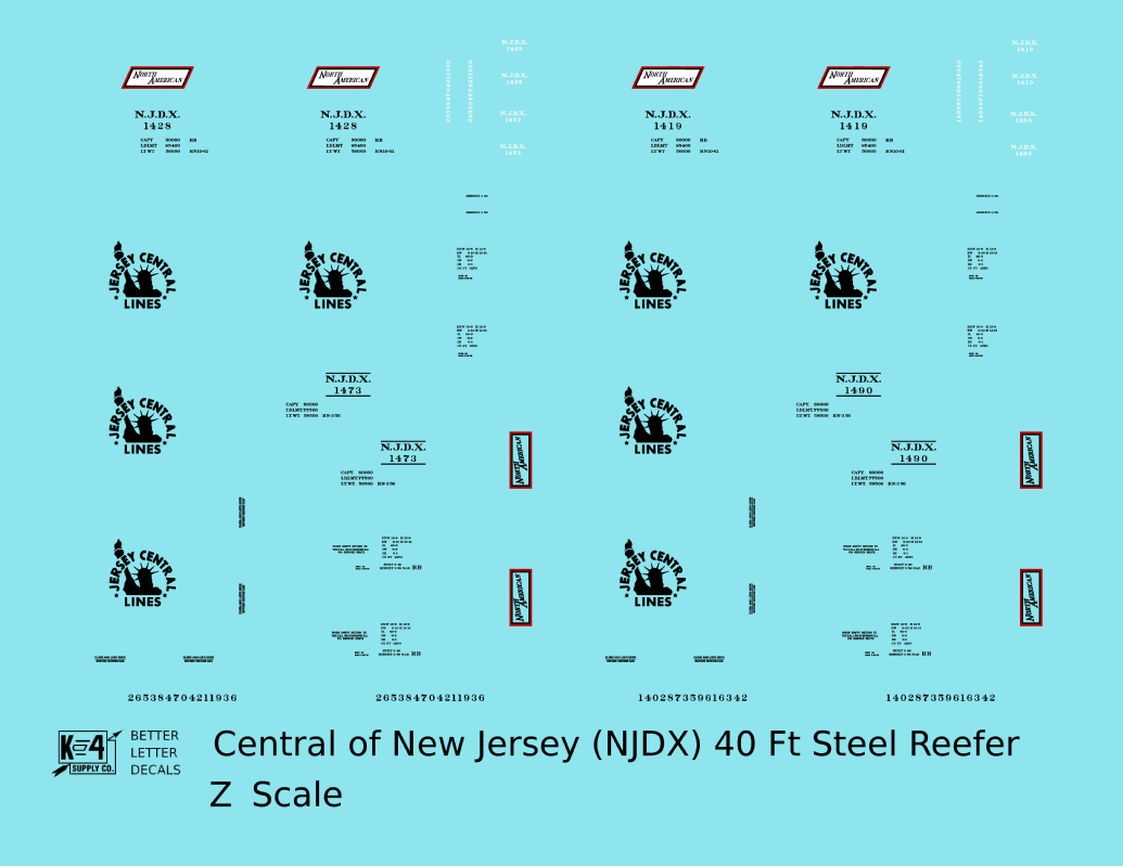 Central Of New Jersey 40 Ft Steel Ice Reefer Black NJDX