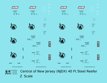 Central Of New Jersey 40 Ft Steel Ice Reefer Black NJDX