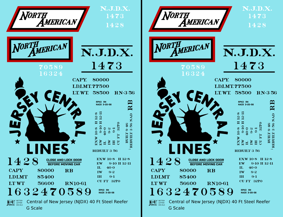 Central Of New Jersey 40 Ft Steel Ice Reefer Black NJDX