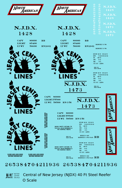 Central Of New Jersey 40 Ft Steel Ice Reefer Black NJDX