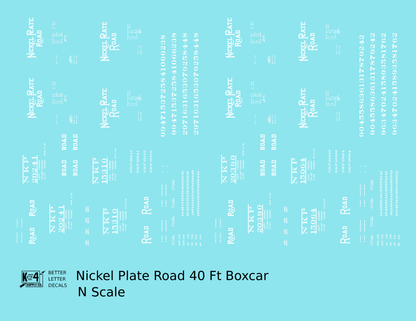 Nickel Plate Road 40 Ft Boxcar White