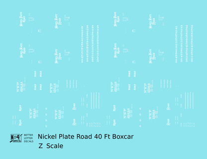 Nickel Plate Road 40 Ft Boxcar White