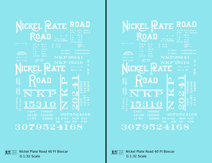 Nickel Plate Road 40 Ft Boxcar White