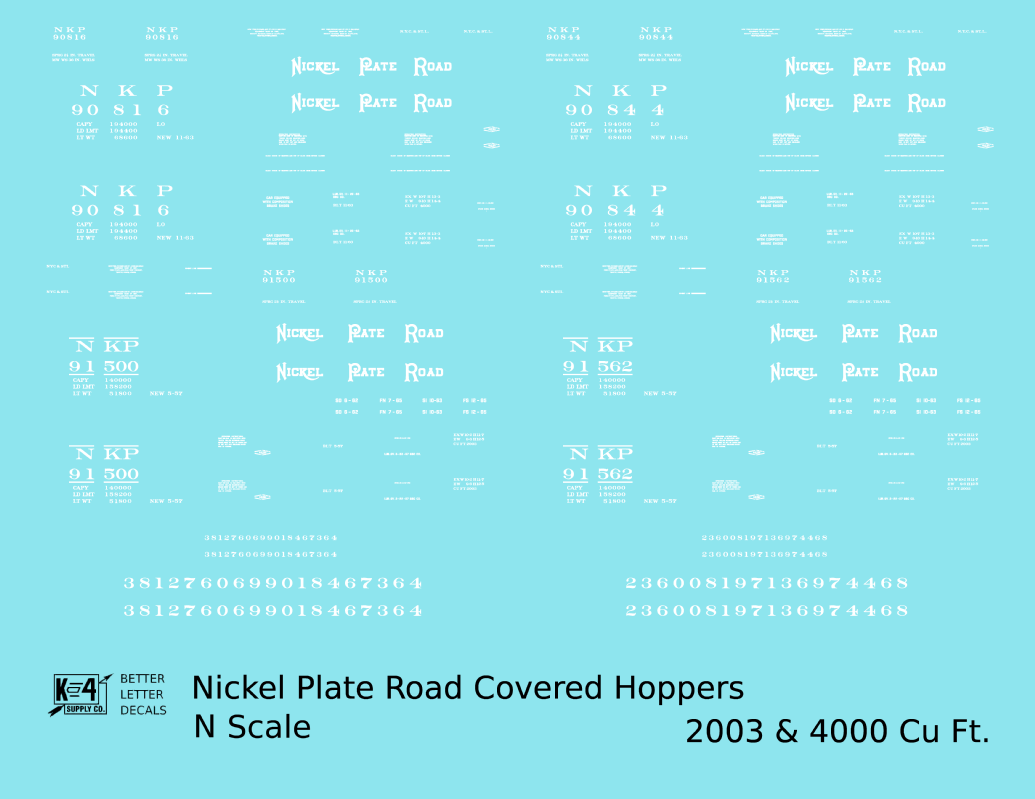 Nickel Plate Road Covered Hopper White