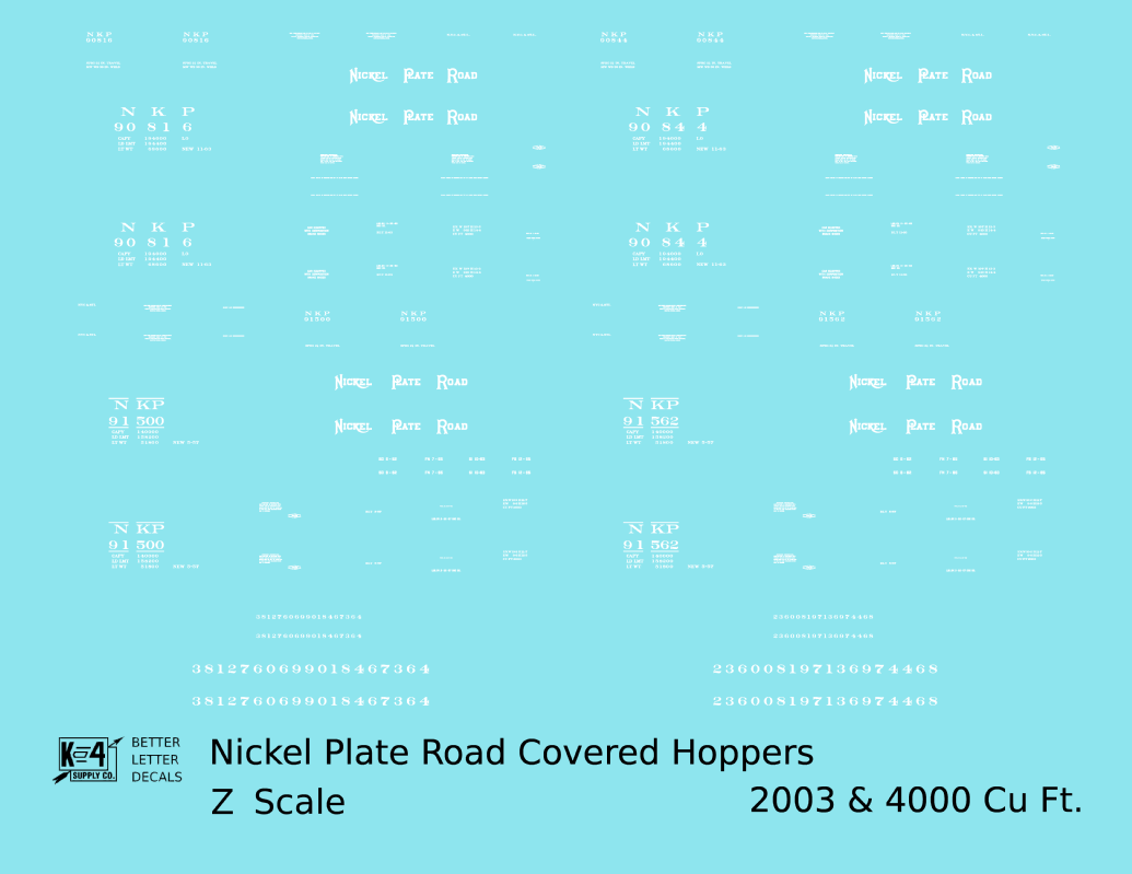 Nickel Plate Road Covered Hopper White