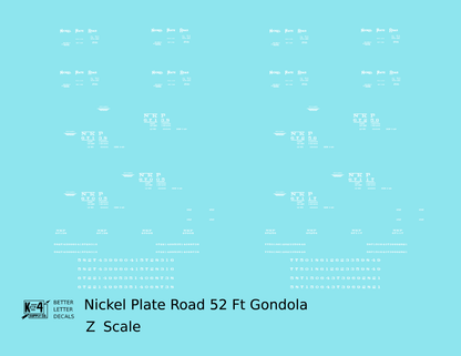 Nickel Plate Road 52 Ft Gondola White NKP