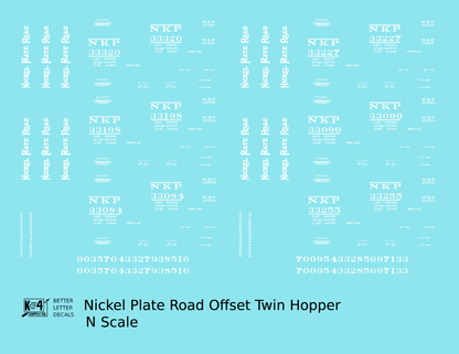 Nickel Plate Road Offset Twin Hopper White