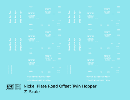 Nickel Plate Road Offset Twin Hopper White