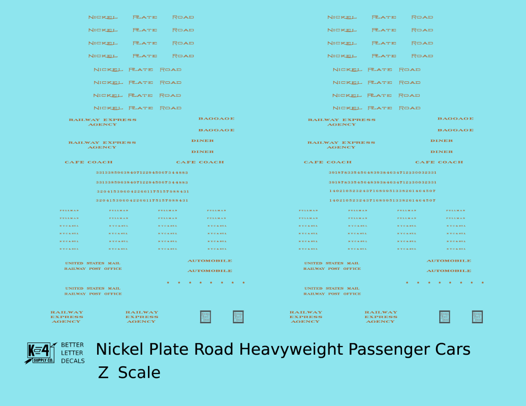 Nickel Plate Road Heavyweight Passenger Car Bronze Gold