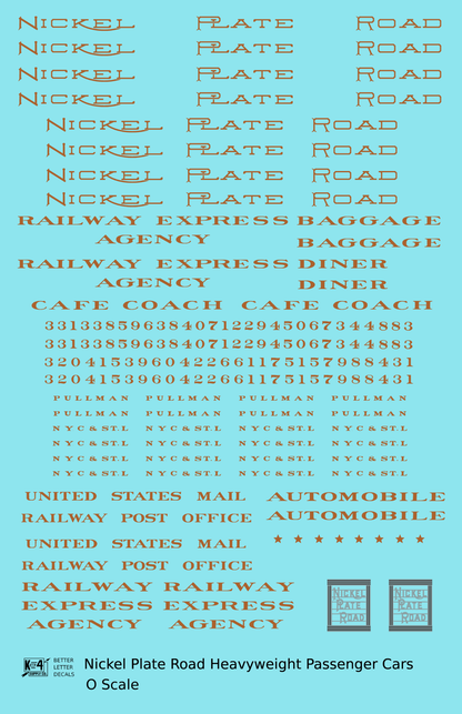 Nickel Plate Road Heavyweight Passenger Car Bronze Gold