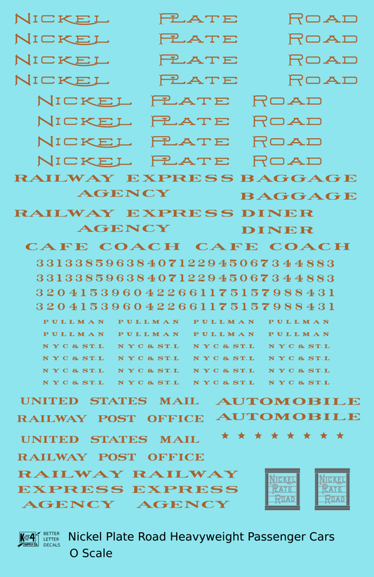 Nickel Plate Road Heavyweight Passenger Car Bronze Gold
