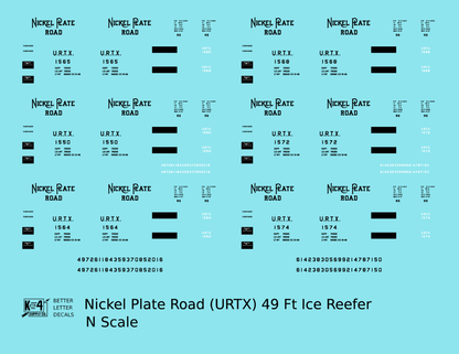 Nickel Plate Road 40 Ft Wood Ice Reefer Black NKP URTX