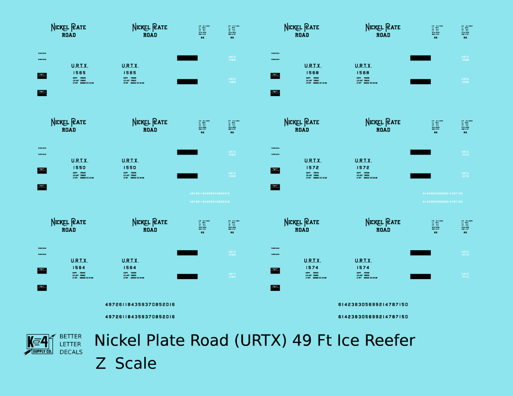 Nickel Plate Road 40 Ft Wood Ice Reefer Black NKP URTX