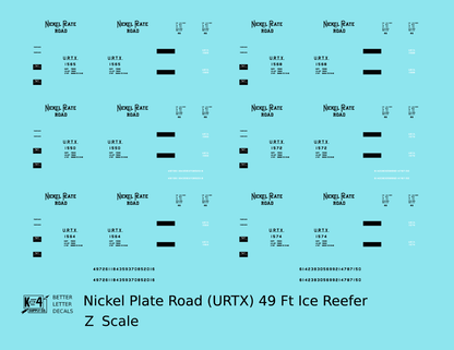 Nickel Plate Road 40 Ft Wood Ice Reefer Black NKP URTX