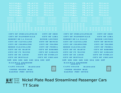 Nickel Plate Road Streamlined Passenger Car Blue and White