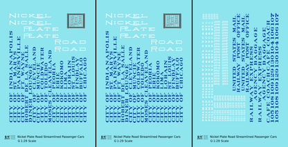 Nickel Plate Road Streamlined Passenger Car Blue and White
