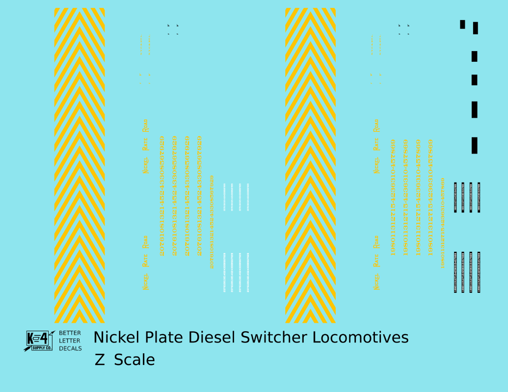 Nickel Plate Road Diesel Switcher Yellow