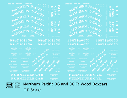 Northern Pacific 36 Ft Wood Boxcar White