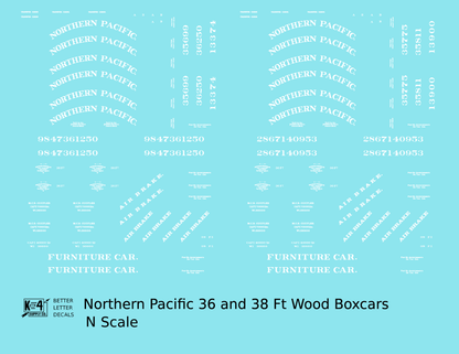 Northern Pacific 36 Ft Wood Boxcar White