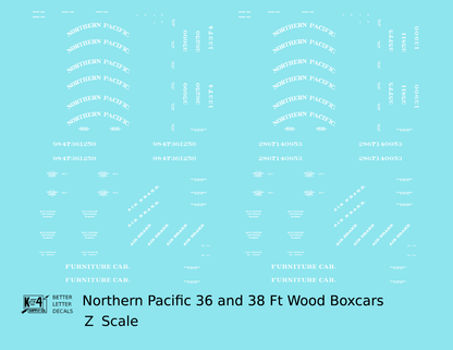 Northern Pacific 36 Ft Wood Boxcar White