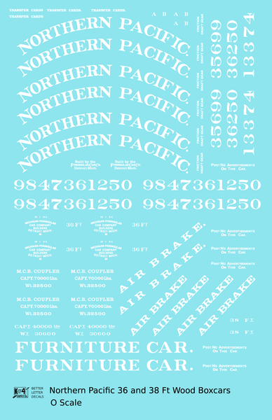 Northern Pacific 36 Ft Wood Boxcar White