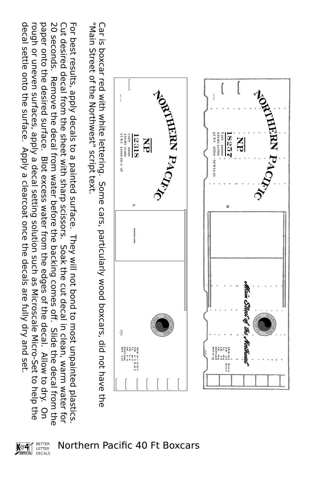 Northern Pacific 40 Ft Wood Or Steel Boxcar White