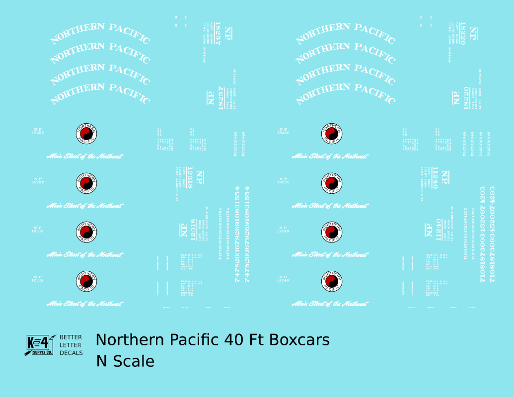 Northern Pacific 40 Ft Wood Or Steel Boxcar White