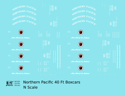 Northern Pacific 40 Ft Wood Or Steel Boxcar White
