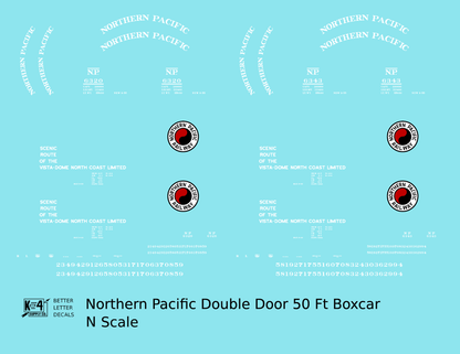 Northern Pacific 50 Ft Double Door Boxcar White