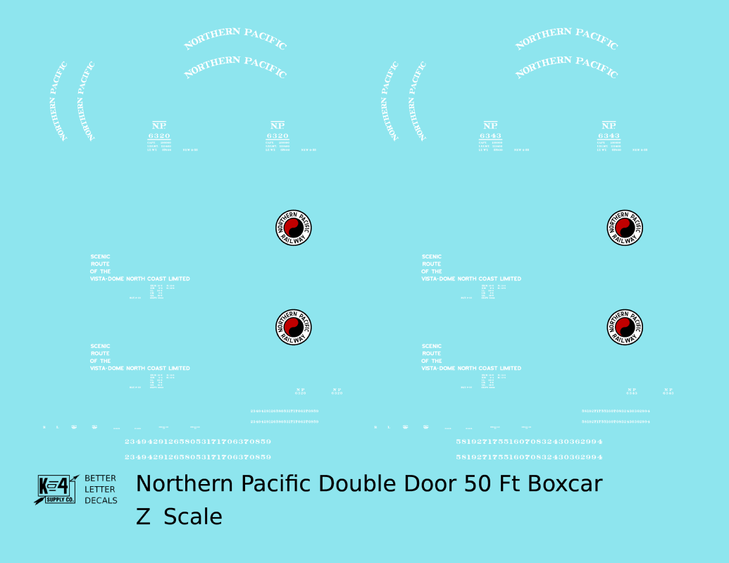 Northern Pacific 50 Ft Double Door Boxcar White