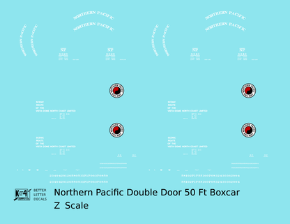 Northern Pacific 50 Ft Double Door Boxcar White