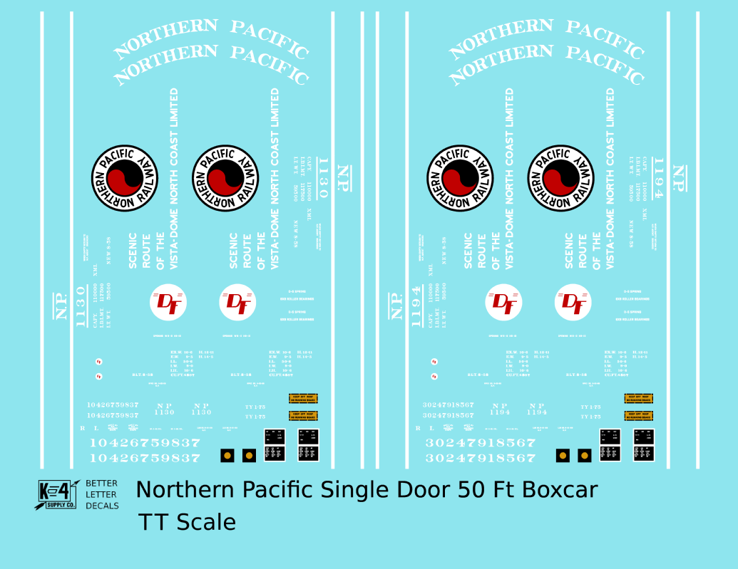 Northern Pacific 50 Ft Single Door Boxcar White