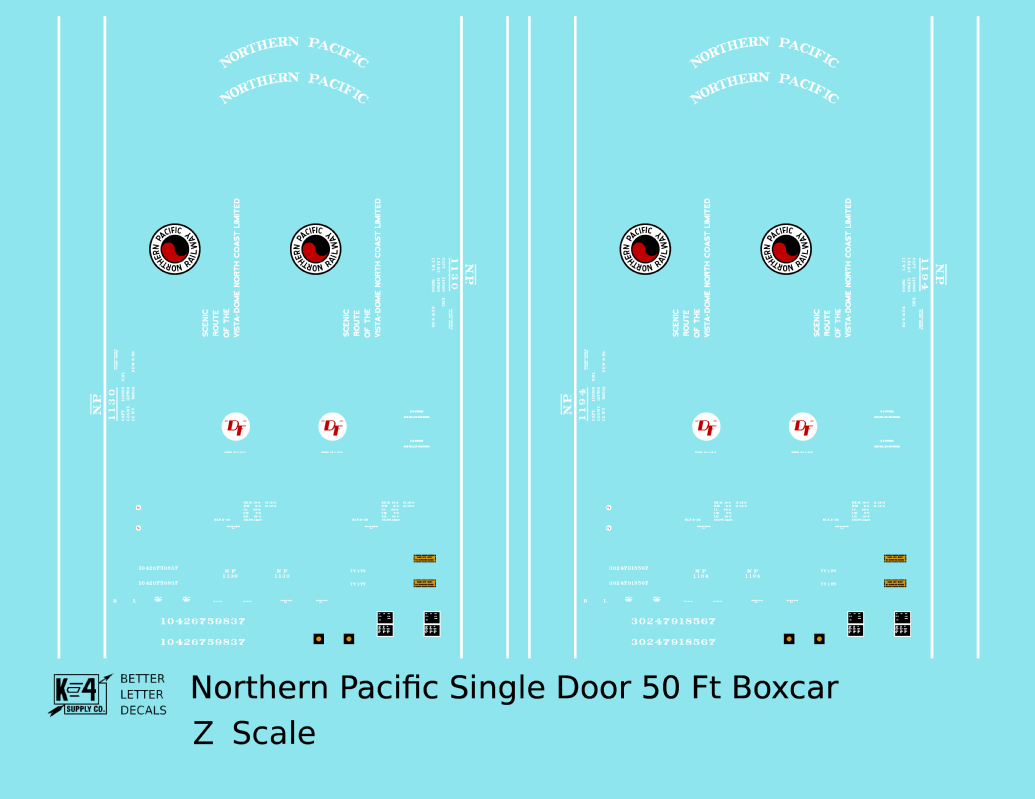 Northern Pacific 50 Ft Single Door Boxcar White