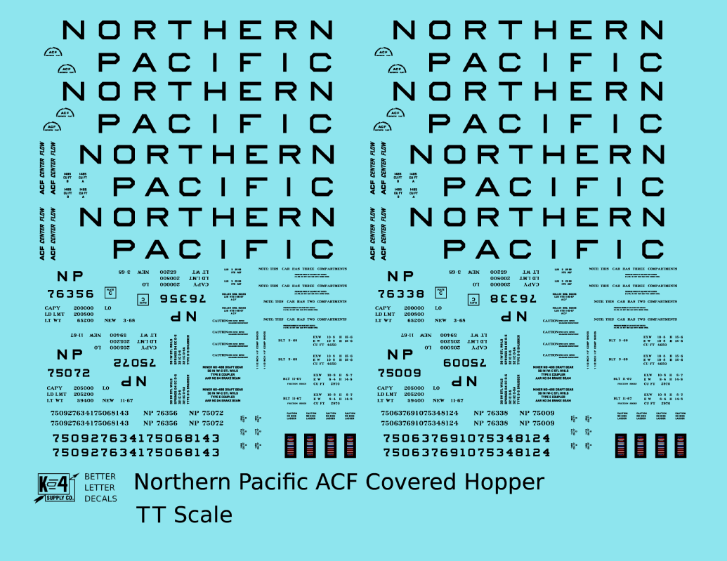 Northern Pacific ACF Covered Hopper Black