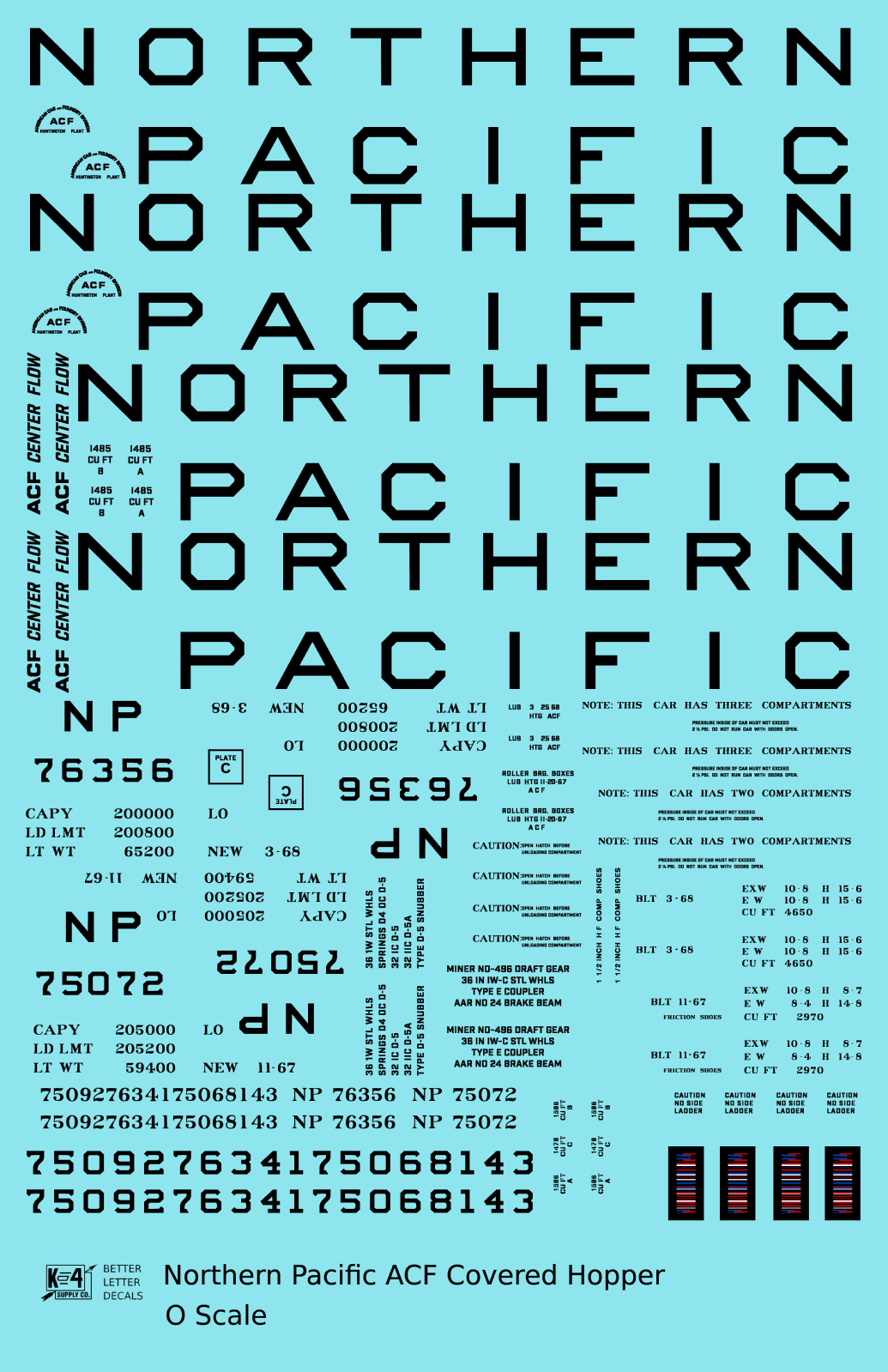 Northern Pacific ACF Covered Hopper Black
