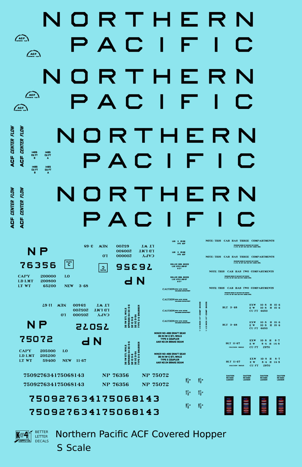 Northern Pacific ACF Covered Hopper Black