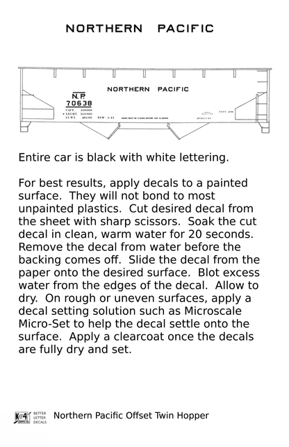 Northern Pacific Offset Twin Hopper White
